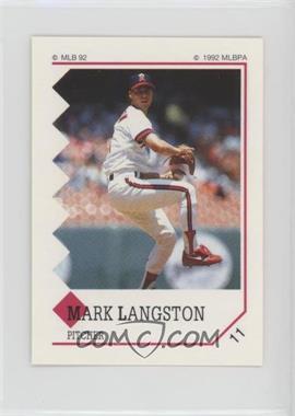 1992 Panini Album Stickers - [Base] #11 - Mark Langston