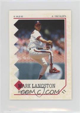 1992 Panini Album Stickers - [Base] #11 - Mark Langston