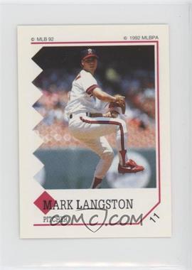 1992 Panini Album Stickers - [Base] #11 - Mark Langston