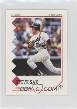 1992 Panini Album Stickers - [Base] #136 - Steve Sax