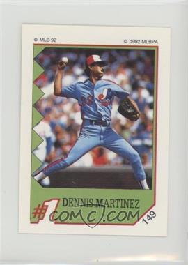 1992 Panini Album Stickers - [Base] #149 - Dennis Martinez