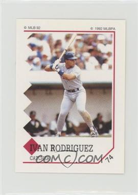 1992 Panini Album Stickers - [Base] #74 - Ivan Rodriguez