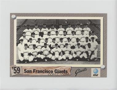 1992 San Francisco Giants Team Photos 1958-92 Team Issue Postcards - [Base] #59 - 1959 Giants