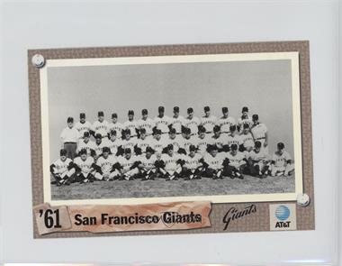 1992 San Francisco Giants Team Photos 1958-92 Team Issue Postcards - [Base] #61 - 1961 Giants