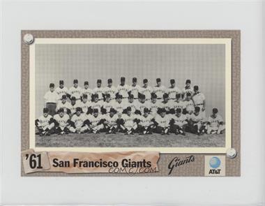 1992 San Francisco Giants Team Photos 1958-92 Team Issue Postcards - [Base] #61 - 1961 Giants