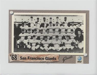 1992 San Francisco Giants Team Photos 1958-92 Team Issue Postcards - [Base] #68 - 1968 Giants