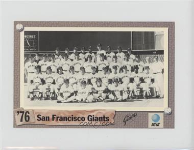 1992 San Francisco Giants Team Photos 1958-92 Team Issue Postcards - [Base] #76 - 1976 Giants