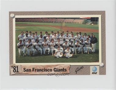 1992 San Francisco Giants Team Photos 1958-92 Team Issue Postcards - [Base] #81 - 1981 Giants