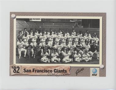 1992 San Francisco Giants Team Photos 1958-92 Team Issue Postcards - [Base] #82 - 1982 Giants