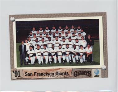 1992 San Francisco Giants Team Photos 1958-92 Team Issue Postcards - [Base] #91 - 1991 Giants