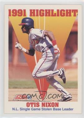 1992 Score - [Base] #429 - 1991 Highlight - Otis Nixon