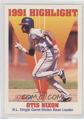 1992 Score - [Base] #429 - 1991 Highlight - Otis Nixon