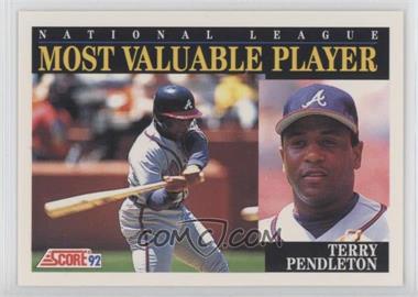 1992 Score - [Base] #789 - Award Winners - Terry Pendleton