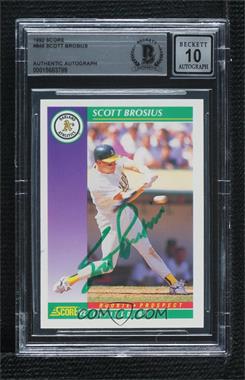 1992 Score - [Base] #846 - Scott Brosius [BAS BGS Authentic]