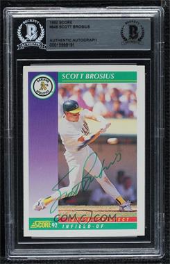 1992 Score - [Base] #846 - Scott Brosius [BAS BGS Authentic]