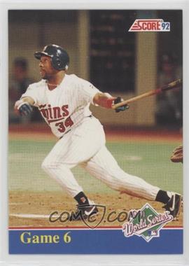 1992 Score - Factory Set Inserts #B6 - Kirby Puckett