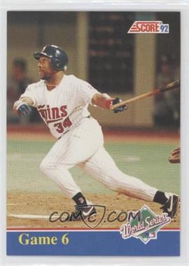 1992 Score - Factory Set Inserts #B6 - Kirby Puckett