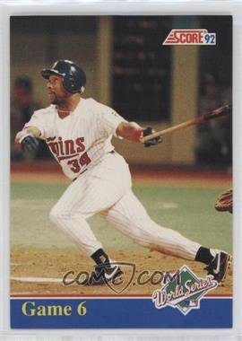 1992 Score - Factory Set Inserts #B6 - Kirby Puckett