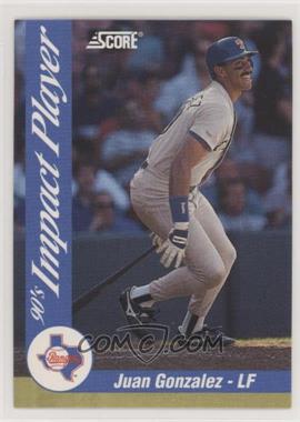 1992 Score - Impact Players #27 - Juan Gonzalez