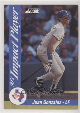 1992 Score - Impact Players #27 - Juan Gonzalez