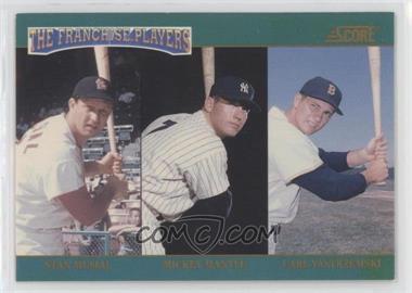 1992 Score - The Franchise #4 - Stan Musial, Mickey Mantle, Carl Yastrzemski