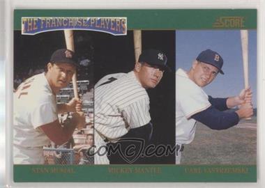 1992 Score - The Franchise #4 - Stan Musial, Mickey Mantle, Carl Yastrzemski