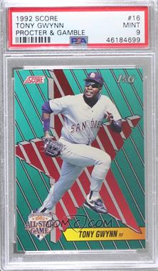 1992 Score Proctor & Gamble All-Stars - [Base] #16 - Tony Gwynn [PSA 9 MINT]