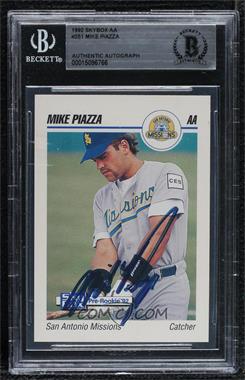 1992 SkyBox Pre-Rookie - AA Packs #251 - Mike Piazza [BAS BGS Authentic]