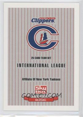 1992 SkyBox Pre-Rookie - Columbus Clippers #_COCL - Columbus Clippers Team