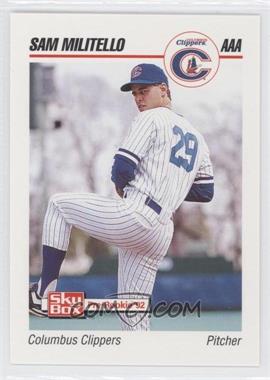 1992 SkyBox Pre-Rookie - Columbus Clippers #112 - Sam Militello