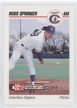 1992 SkyBox Pre-Rookie - Columbus Clippers #118 - Russ Springer