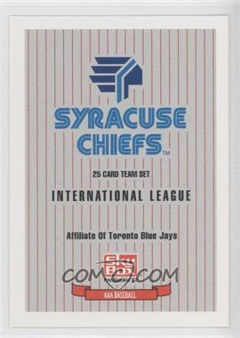 1992 SkyBox Pre-Rookie - Syracuse Chiefs #_SYCH - Checklist