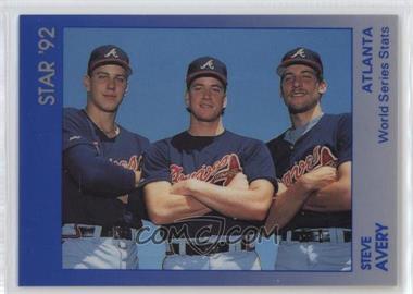 1992 Star Steve Avery - [Base] #4 - Steve Avery, John Smoltz, Tom Glavine