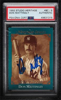 1992 Studio - Heritage Series #BC-5 - Don Mattingly [PSA Authentic PSA/DNA Cert]