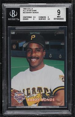 1992 The Colla Collection All-Stars - Box Set [Base] #22 - Barry Bonds /25000 [BGS 9 MINT]