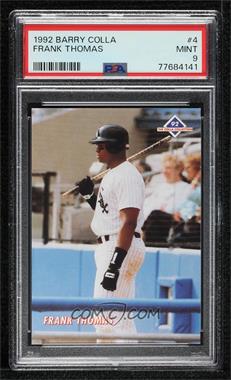 1992 The Colla Collection Frank Thomas - Box Set [Base] #4 - Frank Thomas /25000 [PSA 9 MINT]