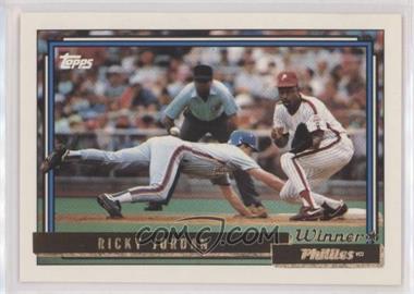 1992 Topps - [Base] - Gold Winner #103 - Ricky Jordan