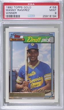 1992 Topps - [Base] - Gold Winner #156 - Manny Ramirez [PSA 9 MINT]