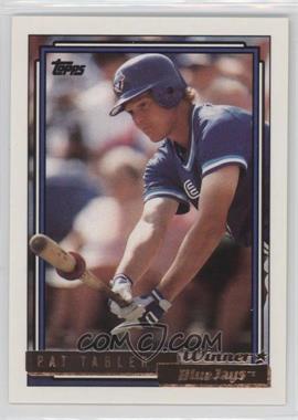 1992 Topps - [Base] - Gold Winner #333 - Pat Tabler