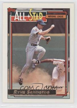 1992 Topps - [Base] - Gold Winner #387.2 - All-Star - Ryne Sandberg (Ryne Sandberg Overlaps ToppsGold Logo on Back)