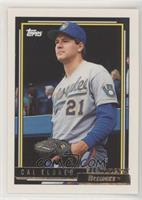 Cal Eldred (Topps Gold Logo Leaves Space Before Text)
