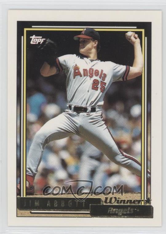 1992 Topps - [Base] - Gold Winner #530 - Jim Abbott