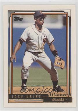 1992 Topps - [Base] - Gold Winner #538 - Jose Uribe