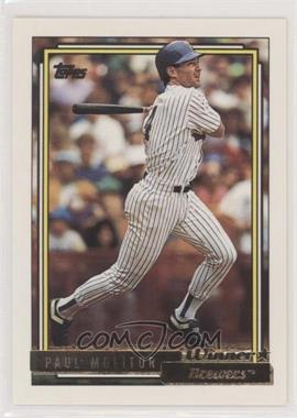 1992 Topps - [Base] - Gold Winner #600 - Paul Molitor