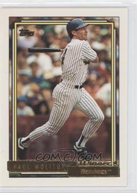 1992 Topps - [Base] - Gold Winner #600 - Paul Molitor