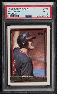 1992 Topps - [Base] - Gold Winner #768 - Jim Thome [PSA 9 MINT]