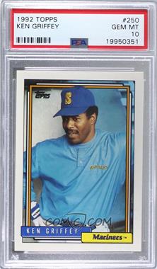 1992 Topps - [Base] #250 - Ken Griffey [PSA 10 GEM MT]