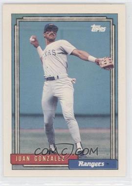 1992 Topps - [Base] #27 - Juan Gonzalez