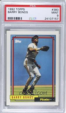 1992 Topps - [Base] #380 - Barry Bonds [PSA 9 MINT]