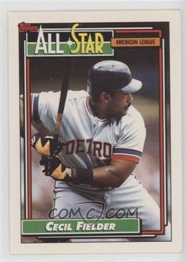 1992 Topps - [Base] #397 - All-Star - Cecil Fielder [EX to NM]